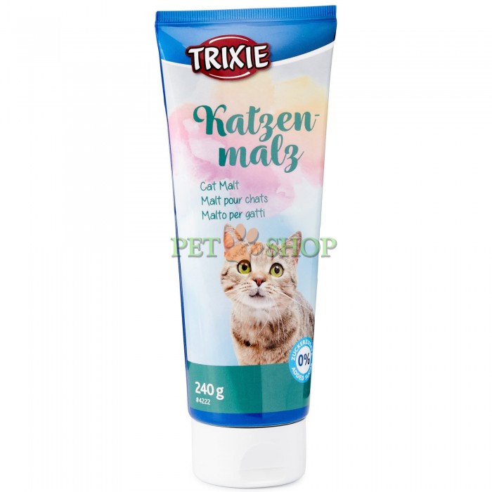 <p><strong>Trixie Katzen Malz - </strong>шерстевыводящая паста для естественного выведения проглоченной шерсти из желудочно-кишечного тракта и предотвращения образования волосяных комочков (трихобезоаров).</p>