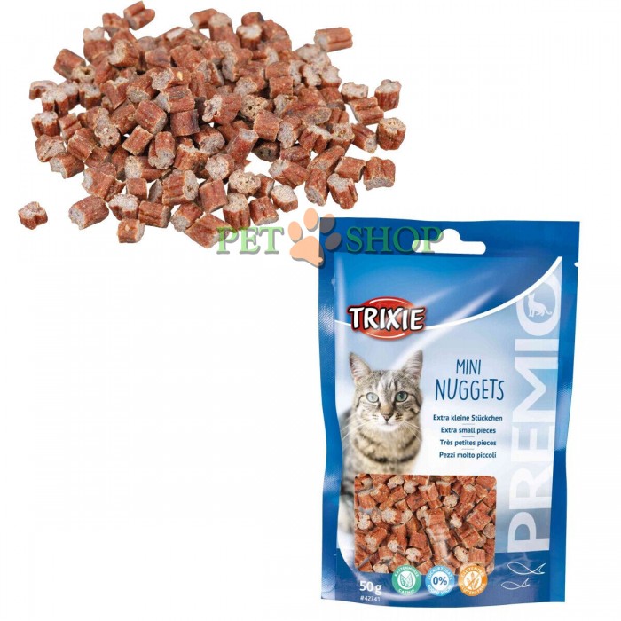 <p>С тунцом, курицой и мятой</p>

<p>Содержание рыбы 58%, мяса 26%</p>

<p>Хорошая награда&nbsp; во время тренировок благодаря мягкости и малому размеру</p>

<p>В&nbsp;запечатанном пакете</p>