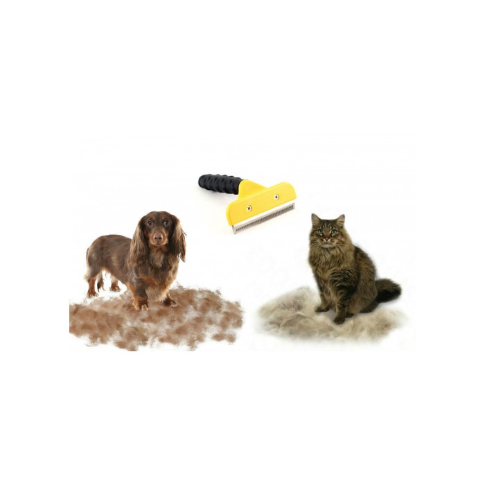 <p><strong>Фурминатор для собак &ndash; новое изобретение, помогающее вычесывать именно подшерсток. Он похож на расческу, но имеет стальное лезвие с зубчиками и резиновую ручку. Секрет заключается в уникальной конструкции лезвия с многочисленными прорезями, которое легко удаляет отмерший подшерсток, не повреждая волос.</strong></p>