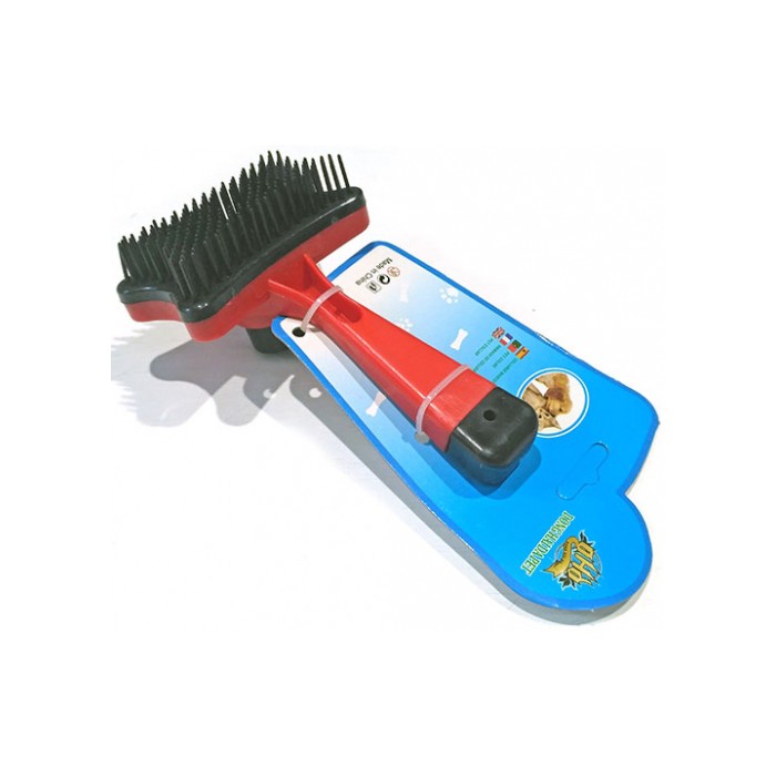 <p><strong>Pieptene din cauciuc&nbsp;cu buton pentru pisici și c&acirc;ini, 12 * 7,5 cm</strong></p>