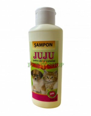 <p><strong>Șampon Juju 250 ml pentru toate rasele de cățeluși și pisoiași.</strong></p>