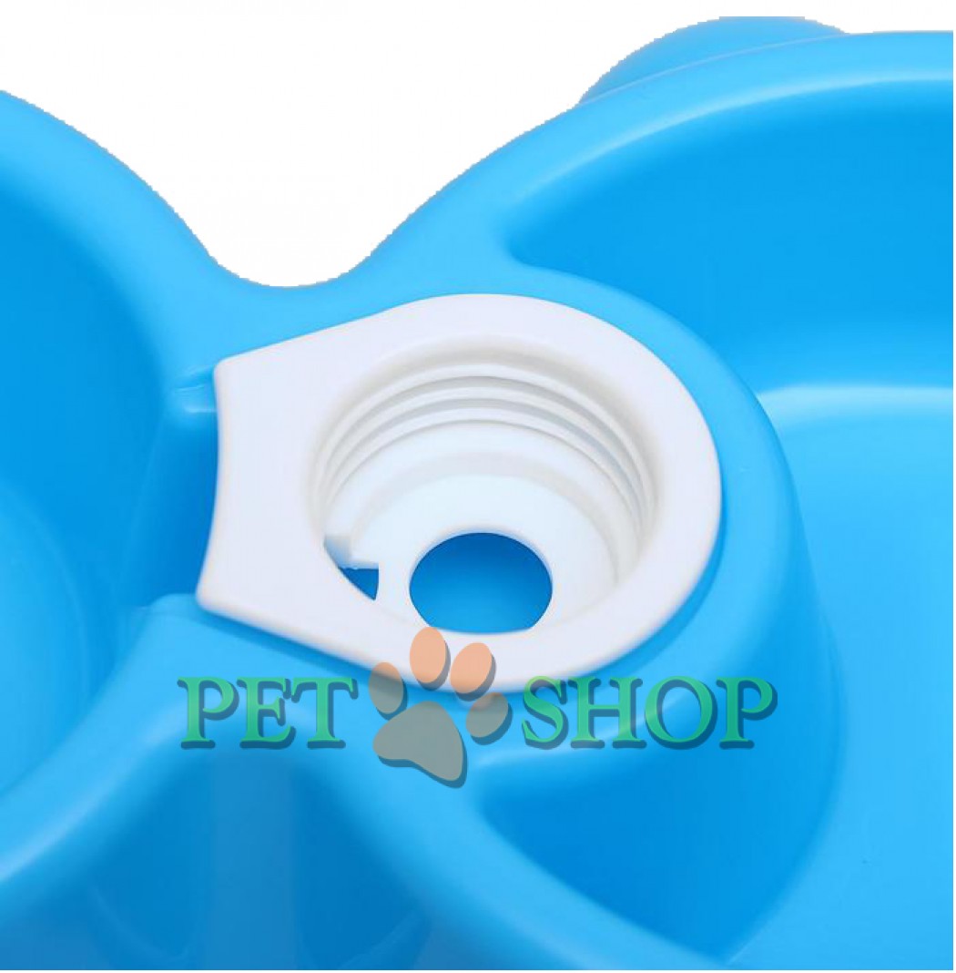 <p><strong>Миска двойная "Мишка" под бутылку, 24,5 х 19 х 4 см, микс цветов</strong></p>