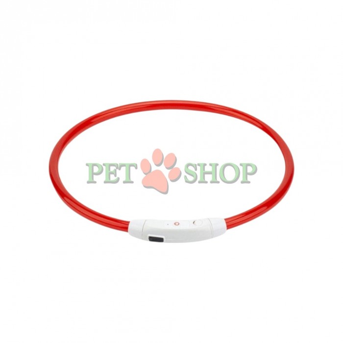 <p>Collier LED din silicon pentru vizibilitate pe timp de noapte, USB, 50 cm, mărimea L, defirite culori</p>