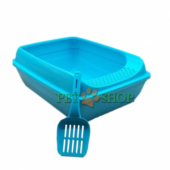 <p><strong>Туалет для кошек c высоким&nbsp;бортиком и с лопаткой 50*37*13,5 см&nbsp;, Турция</strong></p>

<p><strong>Цвета: темная вишня, сиреневый, мянтоловый и бирюзовый.</strong></p>