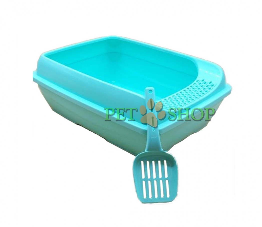 <p><strong>Туалет для кошек c высоким&nbsp;бортиком и с лопаткой 50*37*13,5 см&nbsp;, Турция</strong></p>

<p><strong>Цвета: темная вишня, сиреневый, мянтоловый и бирюзовый.</strong></p>