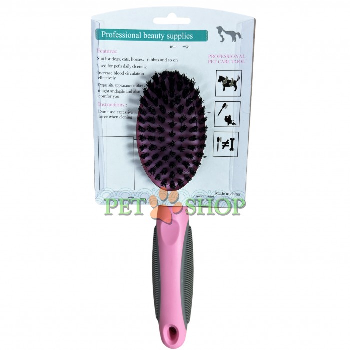 <p><strong>Щетка-Пуходерка PET, двухсторонняя, с прорезиненой ручкой, 22*5,5*5,5см</strong></p>