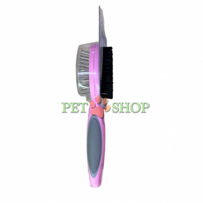 <p><strong>Щетка-Пуходерка PET, двухсторонняя, с прорезиненой ручкой, 22*5,5*5,5см</strong></p>