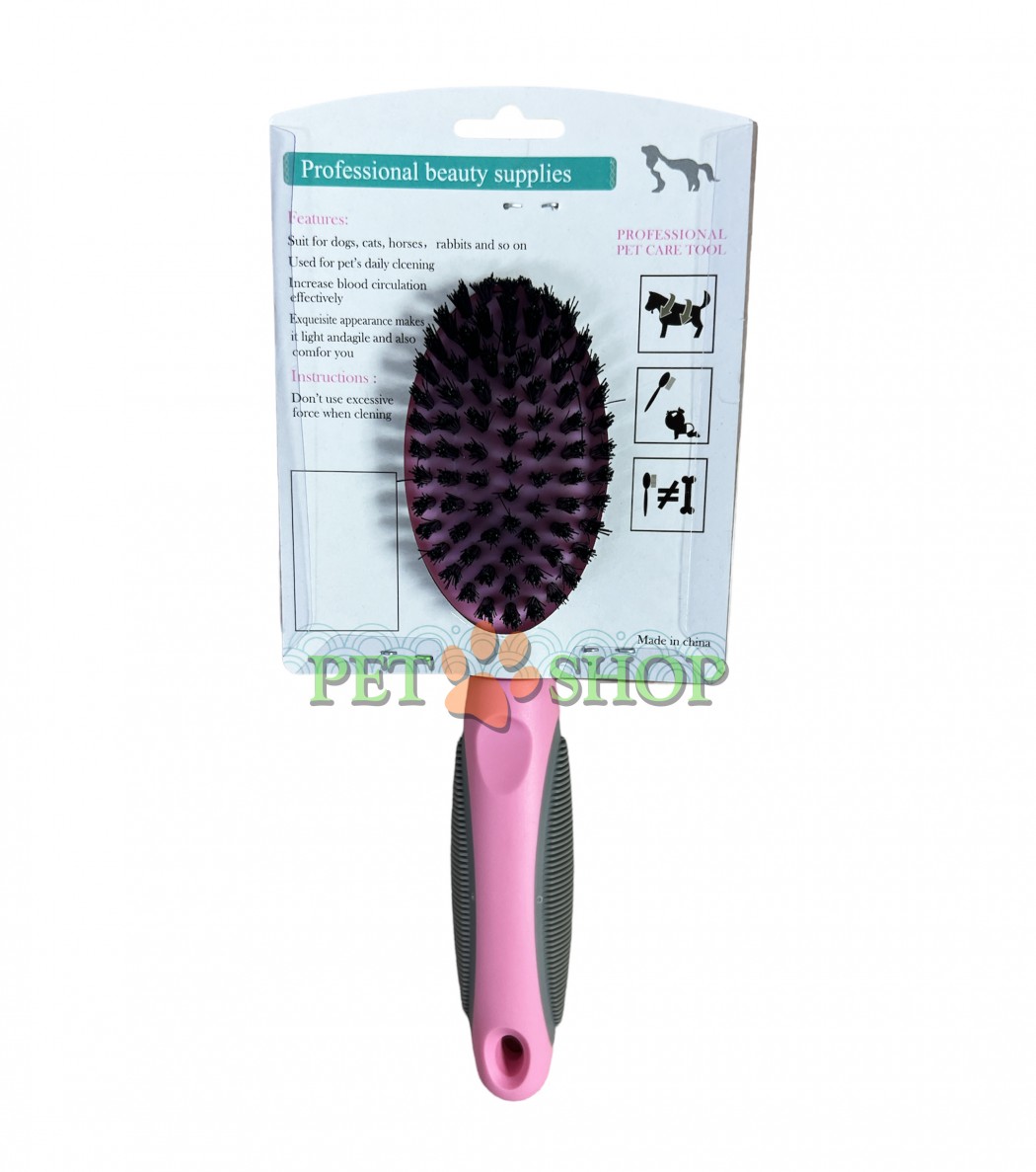 <p><strong>Щетка-Пуходерка PET, двухсторонняя, с прорезиненой ручкой, 22*5,5*5,5см</strong></p>