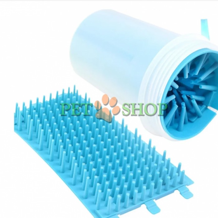 <p><strong>Лапомойка для мытья лап собак и кошек, стакан для чистки лапок, голубая</strong></p>