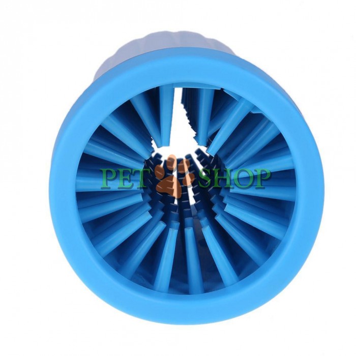 <p><strong>Лапомойка для мытья лап собак и кошек, стакан для чистки лапок, голубая</strong></p>