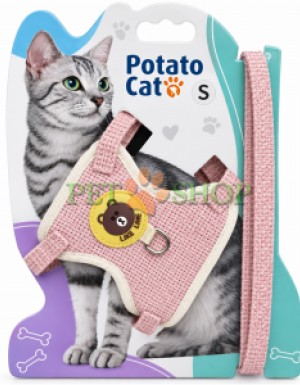 <p>Комплект из анатомической шлейки и прочного поводка от бренда <strong>Potato Pet</strong> &mdash; это идеальный выбор для ежедневных прогулок с кошками и собаками мелких пород.</p>