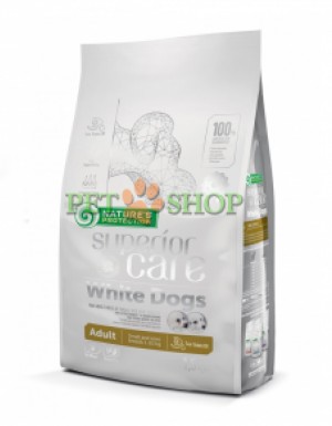 <p><strong>Nature's Protection Superior Care White Dogs cu miel caini adulti talie mica si mini 1,5 kg</strong></p>