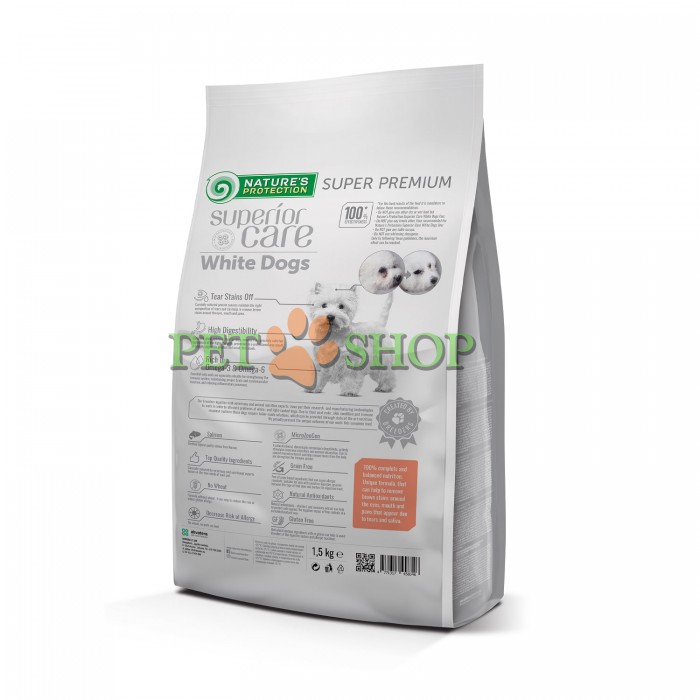 <p><strong>Nature's Protection Superior Care White dogs Grain Free Salmon Adult Small and Mini Breeds Сухой беззерновой корм для взрослых собак малых пород с белой шерстью, с лососем</strong></p>