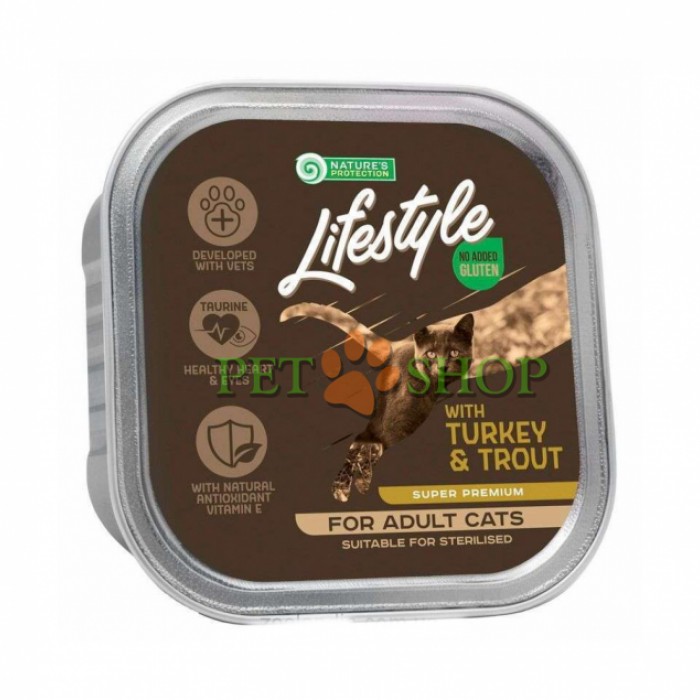 <p><strong>Ароматный безглютеновый влажный корм с индейкой и форелью для взрослых стерилизованных и кастрированных кошек со склонностью к набору лишнего веса.</strong></p>