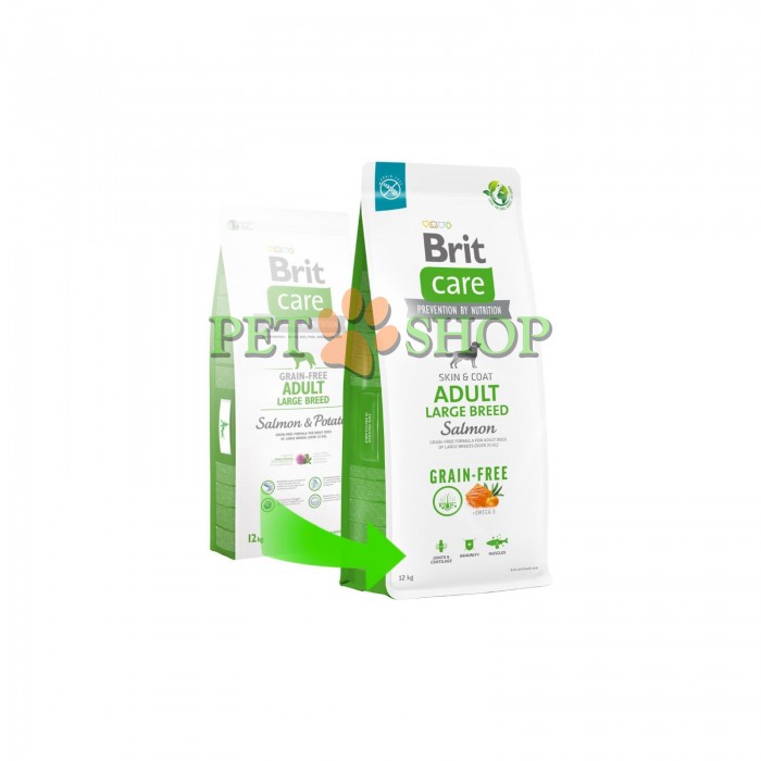 <p><strong>Brit Care Grain-free Adult Large Breed Salmon & Potato 1&nbsp;кг на развес&nbsp;- Беззерновая формула с лососем и картофелем для взрослых собак крупных пород более 25 кг</strong></p>