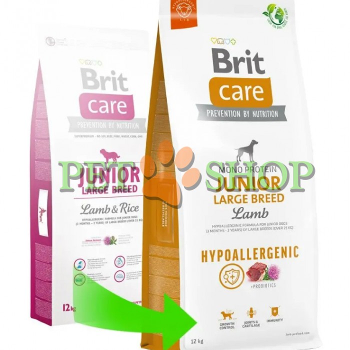 <p><strong>Brit Care Junior Large Breed Lamb & Rice 12 kg -</strong> <strong>Гипоаллергеннная Формула с Ягненком и рисом для молодых собак (3 месяца - 2 года) крупных пород более 25 кг</strong></p>
