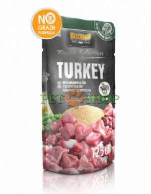 <p><strong>Belcando 125 гр, влажный корм для собак с индейкой, амарантом и горохом, пауч</strong></p>