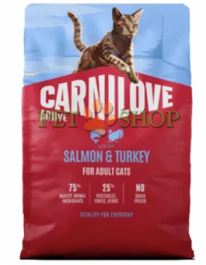 <p><strong>Hrană completă ACTIVE, fără cereale și cartofi, pentru pisici adulte, cu somon și curcan, destinată pisicilor adulte de toate rasele. -</strong>&nbsp;<strong>Carne proaspătă și organe&nbsp;-&nbsp;Fără carne și grăsime de pui -</strong><strong>&nbsp;Fără cereale.</strong></p>