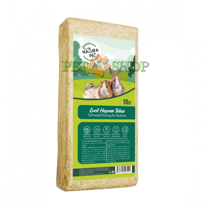 <p><strong>Natura Pet опилки пресованные натуральные для грызунов 15 литров</strong></p>