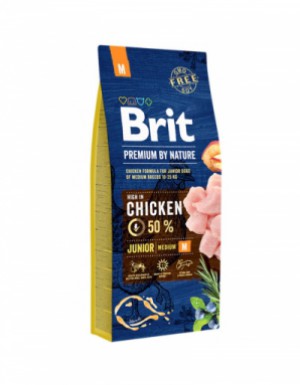 <p><strong>Hrană uscată Brit Premium by Nature Junior M pentru cățeluși și câini tineri (1-12 luni) rase mijlocii (10–25 kg) 1 kg la cintar</strong></p>