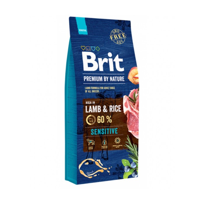 <p><strong>Полнорационный гипоаллергенный сухой корм Brit Premium by Nature Sensitive с Ягнёнком и рисом&nbsp;для взрослых собак с чувствительным пищеварением, склонных к пищевой аллергии и собак с проблемами кожи</strong></p>