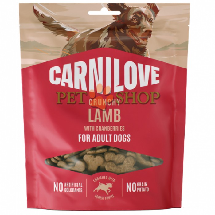 <p><strong>Recompense din carne crocante cu miel și merișoare. Pentru c&acirc;ini adulți de toate rasele.&nbsp;-&nbsp;Fără cereale&nbsp; &nbsp; &nbsp;-&nbsp;Fără zahăr adăugat&nbsp; &nbsp; &nbsp;-&nbsp;Fără coloranți</strong></p>