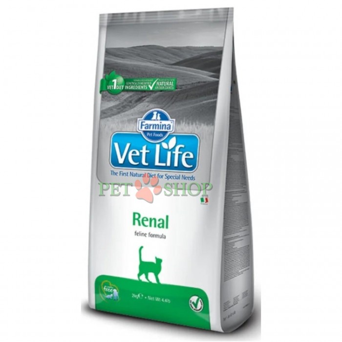 <p><strong>Farmina Vet Life Cat Renal -&nbsp;</strong>полнорационный диетический корм для кошек для поддержки функции почек при хронической болезни почек или при временных нарушениях почечной функции.</p>