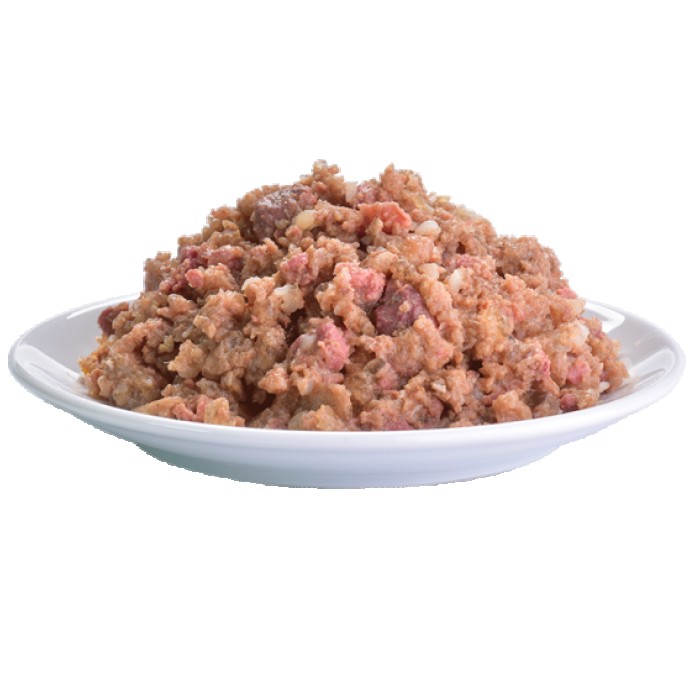 <p><strong>Изготовлен из свежего мяса с натуральным мясным соком, содержащим в себе вещества, которые сохраняют уникальные вкусовые качества продукта. Комплексный корм для собак.</strong></p>