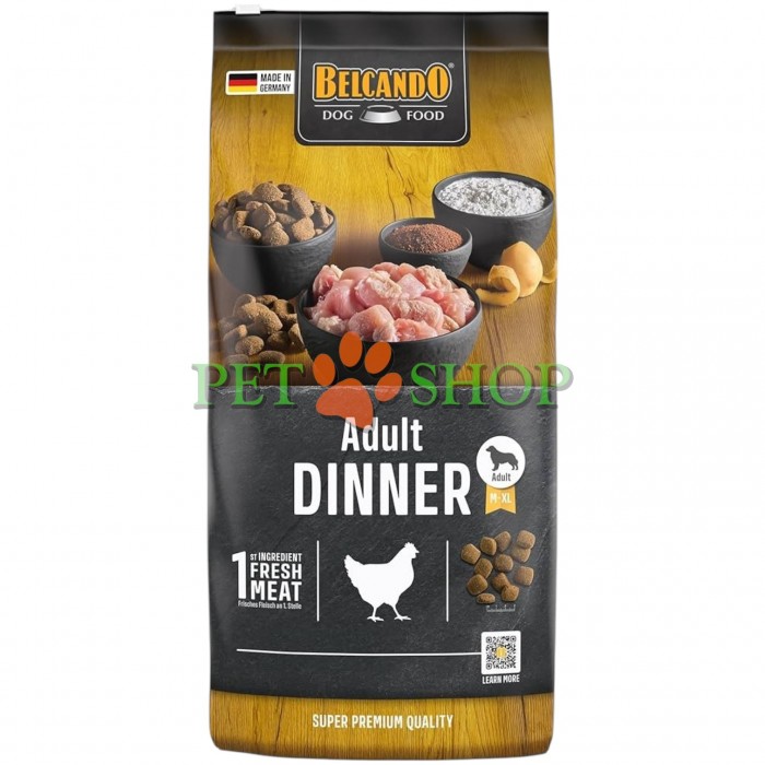 <p><strong>Belcando Adult Dinner 12,5 kg&nbsp;- сухой корм супер-премиум класса для собак средних и крупных пород с нормальной активностью.</strong></p>
