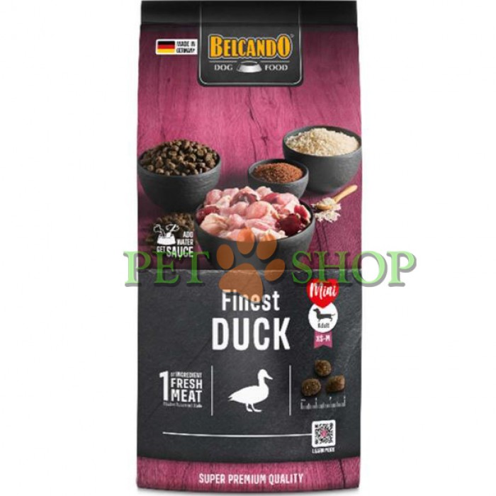 <p><strong>Belcando Finest Duck 12,5 kg&nbsp;- сухой корм супер-премиум класса для привередливых мелких и средних&nbsp;собак.</strong></p>
