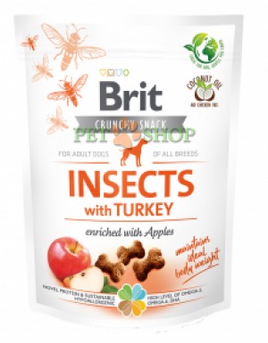 <p><strong>Delicatese crocante funcționale cu insecte și curcan. Îmbogățite cu mere. Hrană suplimentară funcțională pentru câini.</strong></p>
