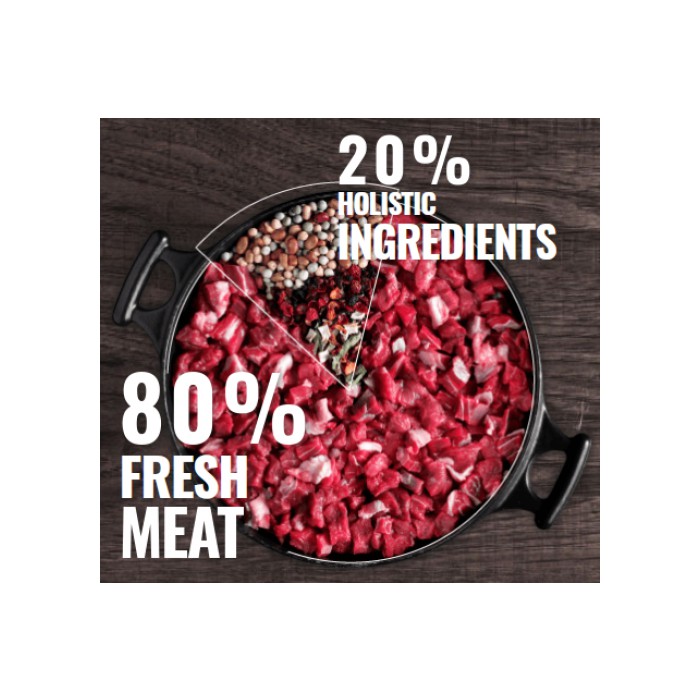 <p><strong>Сбалансированный беззерновой сухой корм для взрослых собак,&nbsp;80% свежего ягненка.</strong></p>