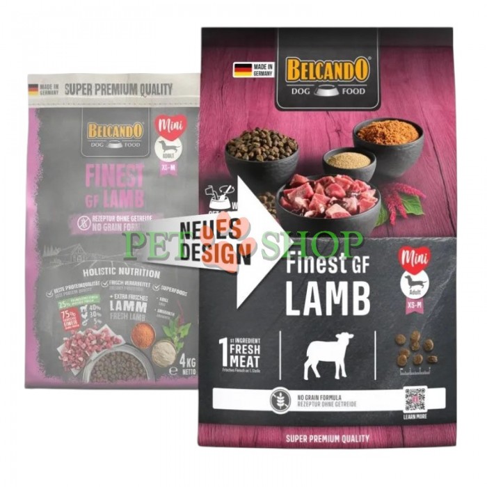 <p><strong>Сухой корм Belcando Finest GF Lamb с ягненком беззерновой для взрослых собак мелких и средних пород</strong></p>