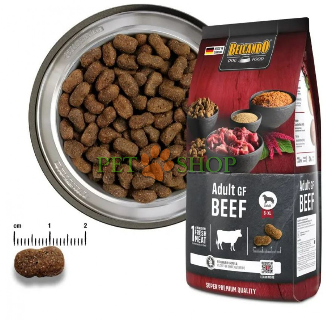 <p><strong>Сухой корм Belcando Adult GF Beef сухой&nbsp;беззерновой суперпермиум корм&nbsp;с говядиной для взрослых собак с нормальным уровнем активности, 1 кг на развес</strong></p>
