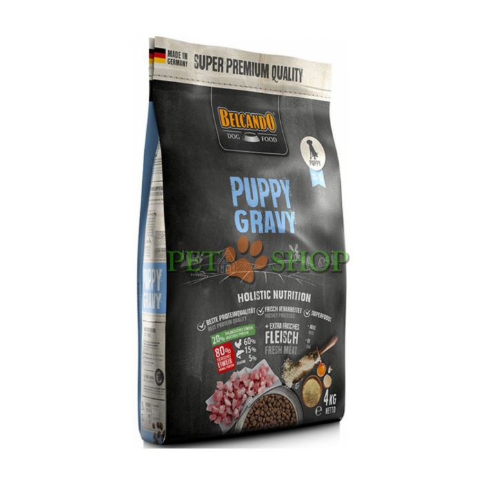 <p><strong>Belcando Puppy Gravy 4&nbsp;кг - сухой корм супер-премиум класса для Щенков, Беременных и Кормящих Собак.</strong></p>