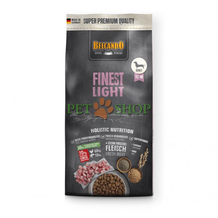<p><strong>Belcando Finest Light este o hrană uscată SuperPremium pentru caini adulti supraponderali sau batrani, rase mici sau medii.</strong></p>