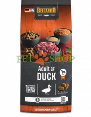<p>Belcando Grain Free Duck - pentru c&acirc;ini cu sensibilitate la cereale și nivel normal de activitate.&nbsp;Cu rață extra proaspătă.&nbsp;Rețetă fără cereale.&nbsp;Uşor digestibilă</p>