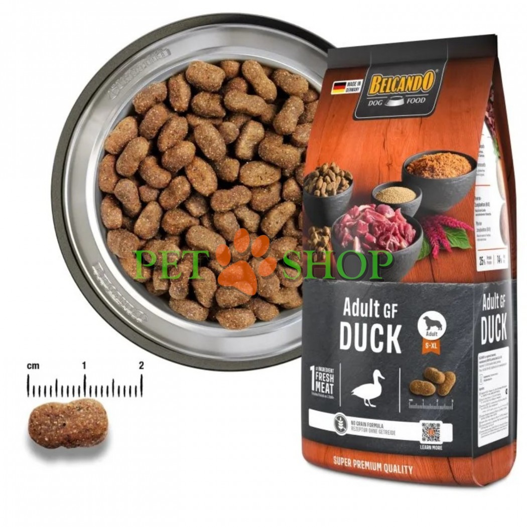 <p>Belcando Grain Free Duck - pentru c&acirc;ini cu sensibilitate la cereale și nivel normal de activitate.&nbsp;Cu rață extra proaspătă.&nbsp;Rețetă fără cereale.&nbsp;Uşor digestibilă</p>