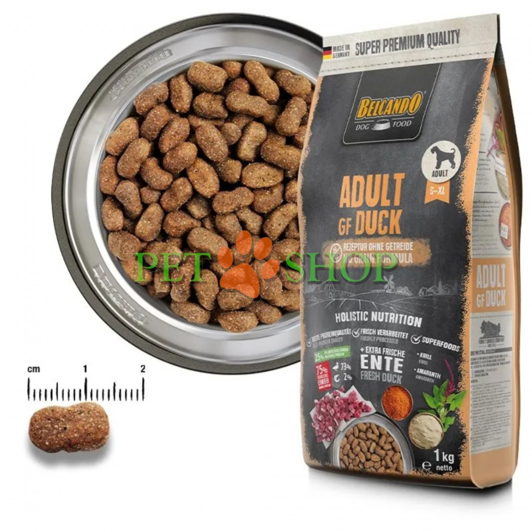 <p>Belcando Grain Free Duck - pentru c&acirc;ini cu sensibilitate la cereale și nivel normal de activitate.&nbsp;Cu rață extra proaspătă.&nbsp;Rețetă fără cereale.&nbsp;Uşor digestibilă</p>