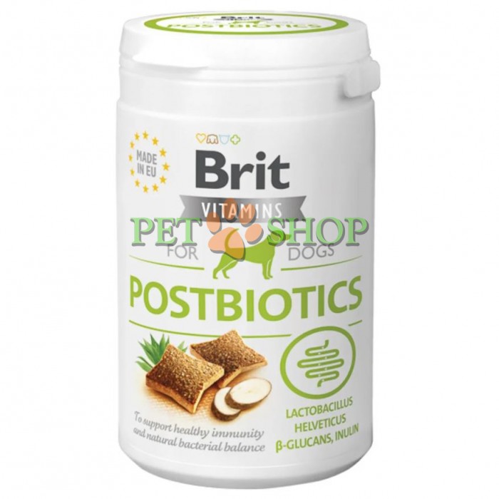 <p><strong>Функциональный дополнительный корм для всех взрослых собак Brit Probiotic в виде лакомства.&nbsp;Эти полумягкие витамины рекомендуются для взрослых собак с проблемами пищеварения или собак, принимающих антибиотики.</strong></p>