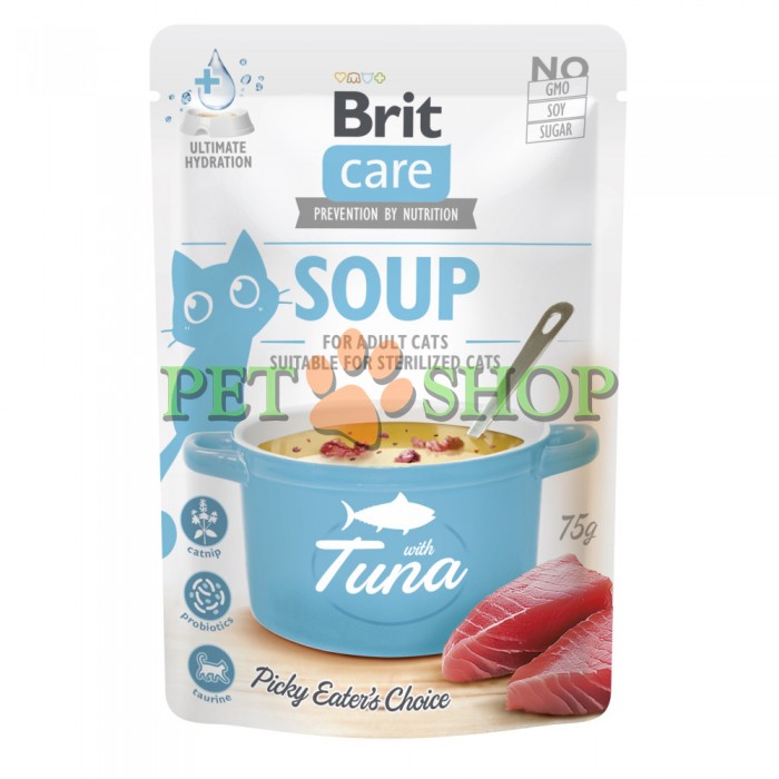 <p><strong>Brit Care Soup Суп с тунцом для кошек 75 гр</strong></p>