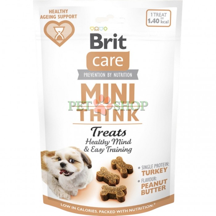 <p><strong>Brit Care Mini Treats Think</strong> &ndash; recompense funcționale semi-umede pentru susținerea capacităților mentale optime și pentru dresaj. Hrană complementară pentru c&acirc;ini adulți de talie mică.</p>
