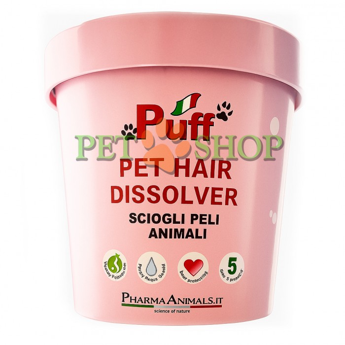 <p><strong>Puff Pet Hair Dissolver</strong> &mdash; это единственное средство для растворения шерсти домашних животных, предназначенное для использования в стиральной машине.</p>