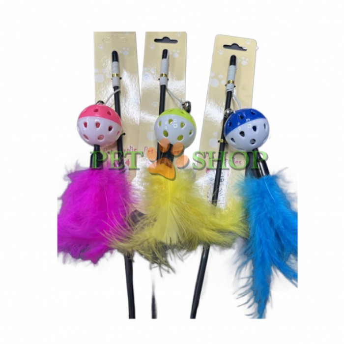 <p><strong>Игрушка для кошек, удочка-дразнилка, 46 см\114 см, 1 шт</strong></p>