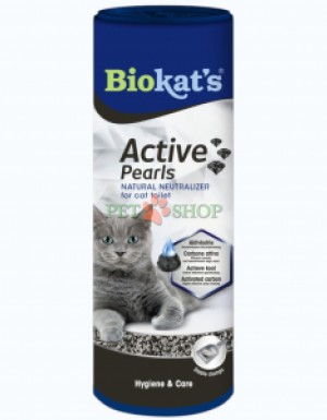 <p><strong>Biokat&rsquo;s Active Pearls</strong> естественным образом улучшают поглощение запахов в кошачьем наполнителе. Это достигается благодаря высокоэффективному активированному углю, который они содержат.</p>