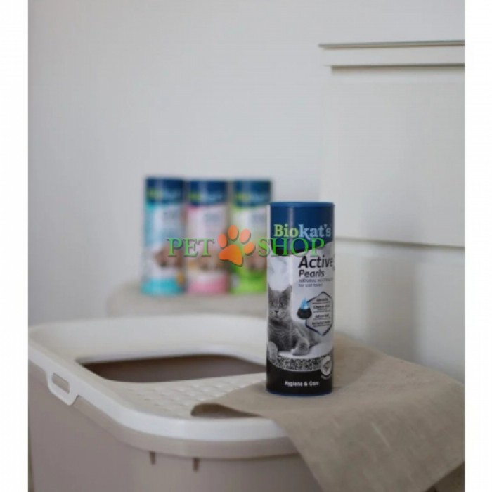 <p><strong>Biokat&rsquo;s Active Pearls</strong> естественным образом улучшают поглощение запахов в кошачьем наполнителе. Это достигается благодаря высокоэффективному активированному углю, который они содержат.</p>