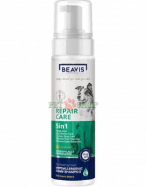 <p><strong>Beavis Repair Care 5in1 - </strong>гипоаллергенный&nbsp;сухой шампунь-пенка с экстрактом алоэ вера для собак.</p>