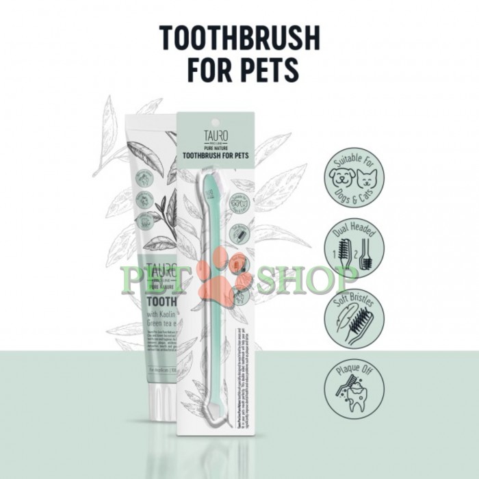 <p><strong>Tauro Pro Line Pure Nature Зубная щетка для собак и кошек - </strong>двусторонняя зубная щетка для ухода за ротовой полостью собак и кошек. Помогает обеспечить тщательную заботу за зубами и деснами любимца.</p>