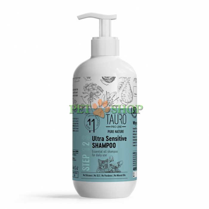 <p><strong>Шампунь Tauro Pro Line Pure Nature Ultra Sensitive для собак и кошек разработан для мягкого восстановления сухой или обезвоженной шерсти и кожи путем интенсивного, однако бережного увлажнения.</strong></p>