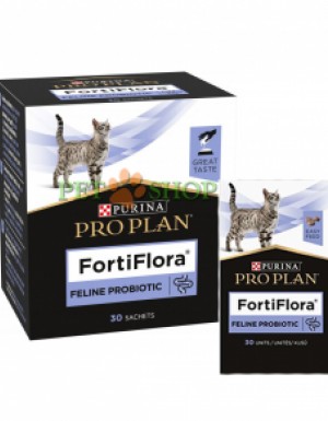 <p><strong>Cauzele indigestiilor la pisici sunt numeroase: stres, boală, antibiotice, schimbarea hranei sau alergii. Îmbogățit cu  minerale și bacterii lactice vii, Pro Plan Veterinary Diets Fortiflora este un supliment alimentar probiotic pentru pisici, 1 pliculet*1 gr</strong></p>